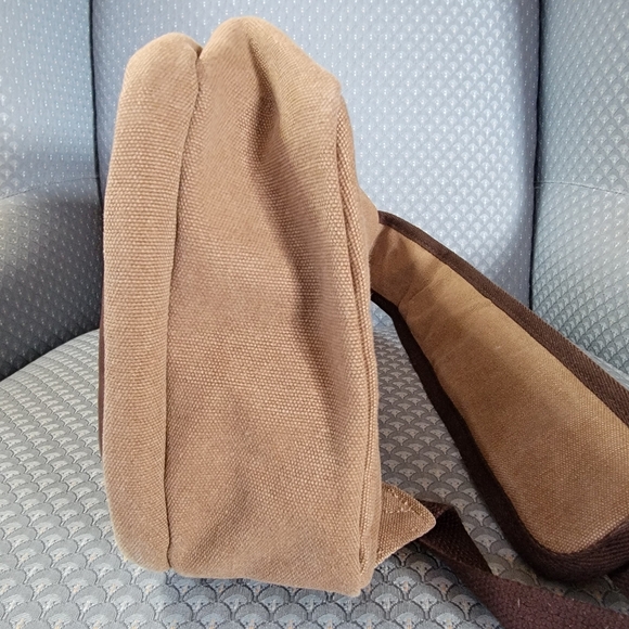 Tao Tao Tan/Brown Canvas Sling Bag/Crossbody - Picture 4 of 8